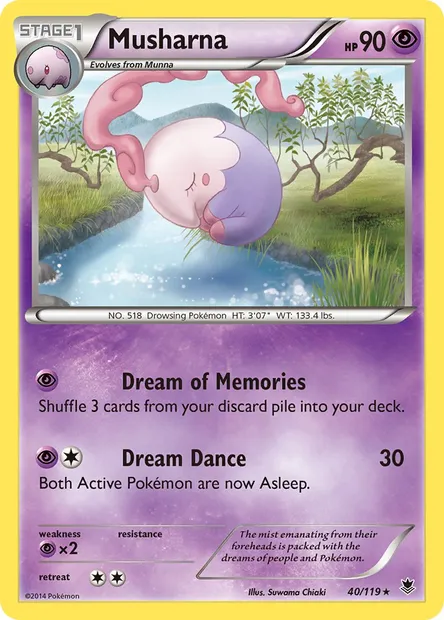 Musharna, Pokémon card PHF 40 — Phantom Forces set