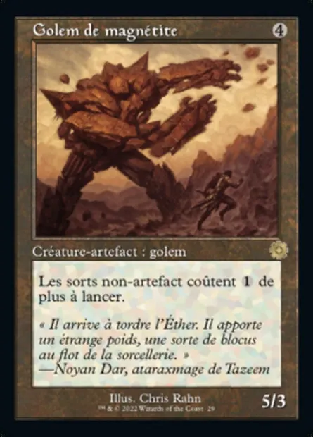 Golem de magnétite, carte Magic BRR 29 — extension The Brothers' War Retro Artifacts
