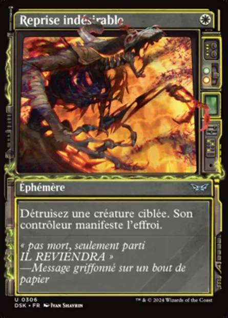 Reprise indésirable, carte Magic DSK 306 — extension Duskmourn: House of Horror