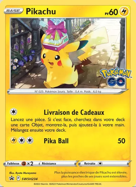 Pikachu, carte Pokémon SWSH 234 — extension Promo SWSH