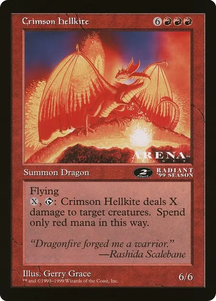 Crimson Hellkite, Magic card OLEP 80 — Oversized League Prizes set