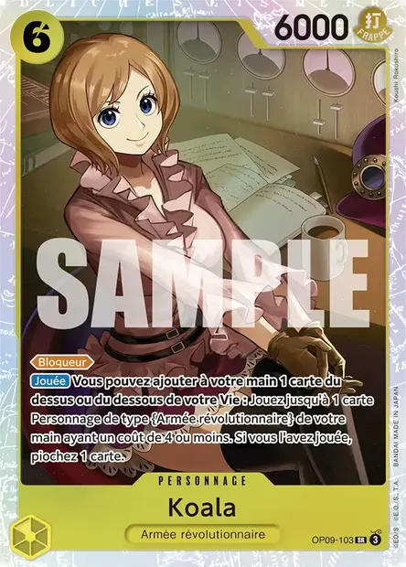 Koala, carte One Piece OP09-103 — extension LES NOUVEAUX EMPEREURS