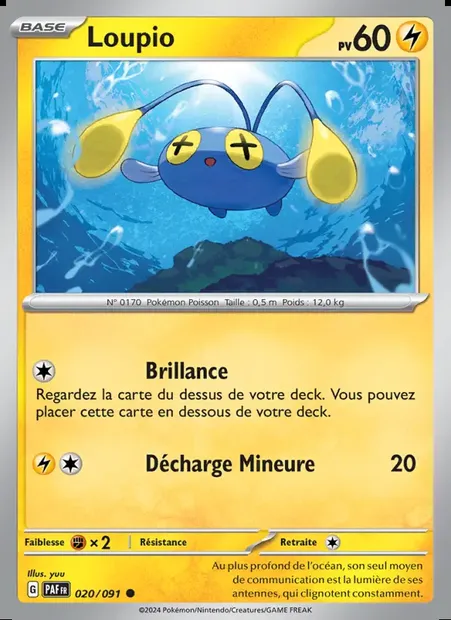 Loupio, carte Pokémon PAF 020 — extension Destinées de Paldea