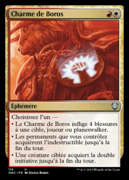 Charme de Boros, carte Magic ONC 116 — extension Phyrexia: All Will Be One Commander