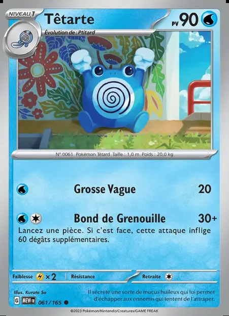 Têtarte, carte Pokémon MEW 061 — extension 151