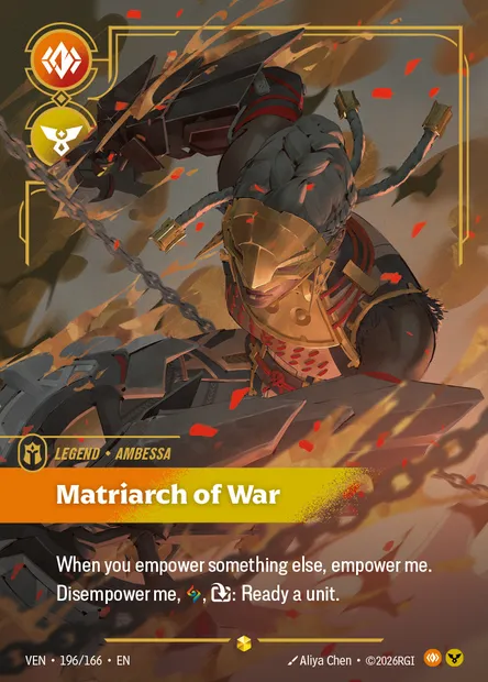Matriarch of War, carte Riftbound VEN 196 — extension Vendetta