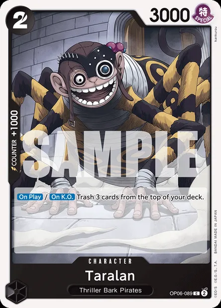 Taralan, carte One Piece OP06-089 — extension ONE PIECE CARD THE BEST