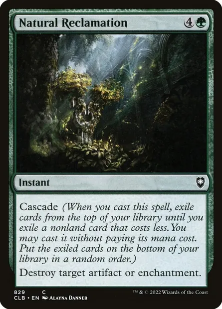 Natural Reclamation, Magic card CLB 829 — Commander Legends: Battle for Baldur's Gate set