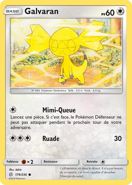 Galvaran, carte Pokémon CEC 179 — extension Éclipse Cosmique