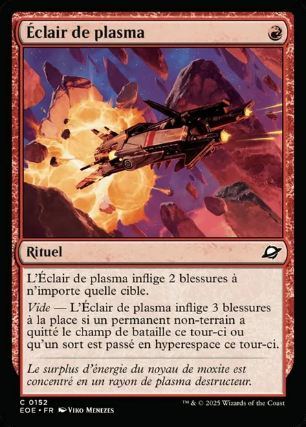 Éclair de plasma, carte Magic EOE 152 — extension Edge of Eternities