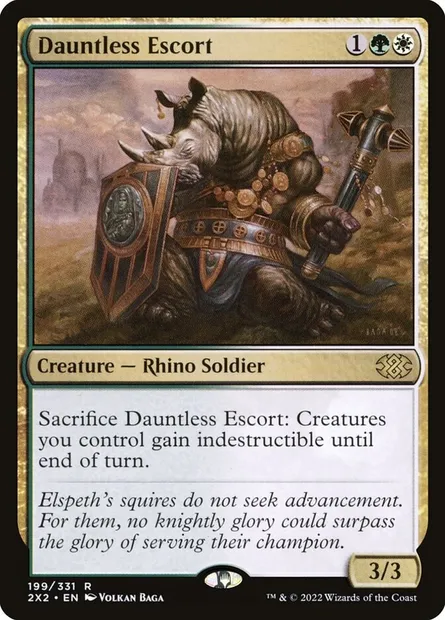 Dauntless Escort, Magic card 2X2 199 — Double Masters 2022 set
