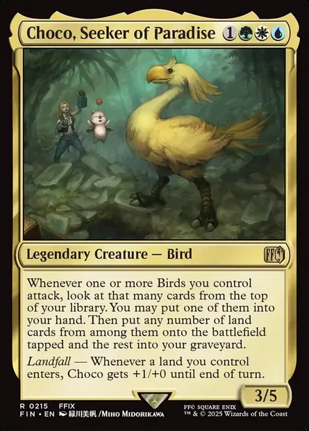 Choco, Seeker of Paradise, Magic card FIN 215 — Final Fantasy set