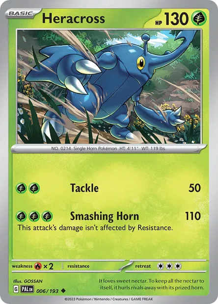 Heracross, Pokémon card PAL 006 — Paldea Evolved set