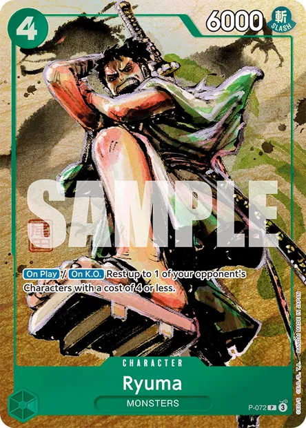 Ryuma, carte One Piece P-072 — extension Carte promo