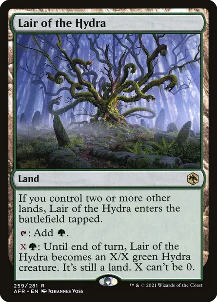 Lair of the Hydra, Magic card AFR 259 — Adventures in the Forgotten Realms set