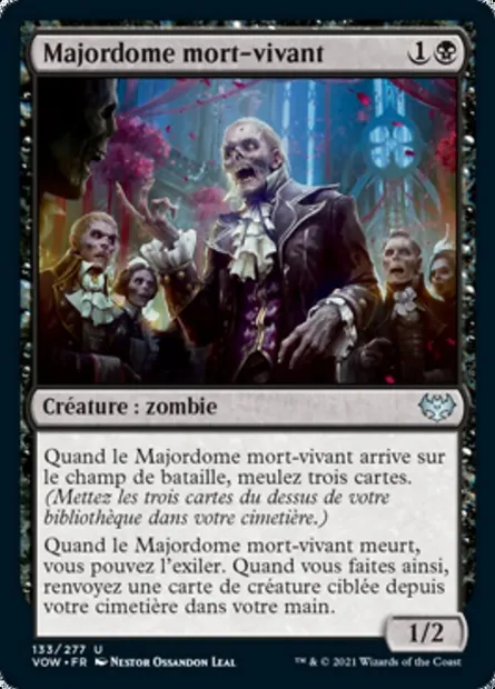 Majordome mort-vivant, carte Magic VOW 133 — extension Innistrad : noce écarlate