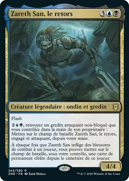 Zareth San, le retors, carte Magic ZNR 242 — extension Renaissance de Zendikar