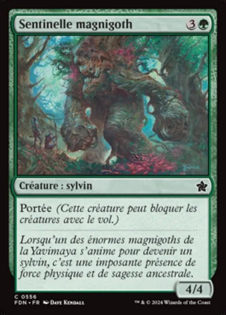 Sentinelle magnigoth, carte Magic FDN 556 — extension Foundations