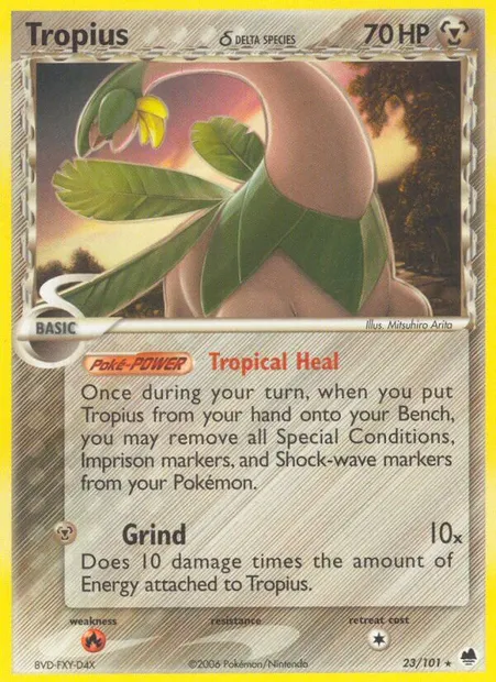 Tropius δ, Pokémon card DF 23 — Dragon Frontiers set