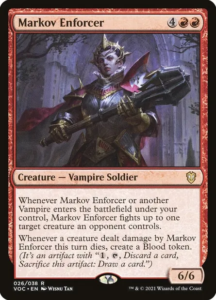 Markov Enforcer, Magic card VOC 26 — Crimson Vow Commander set