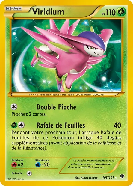 Viridium, carte Pokémon PLB 103 — extension Explosion Plasma