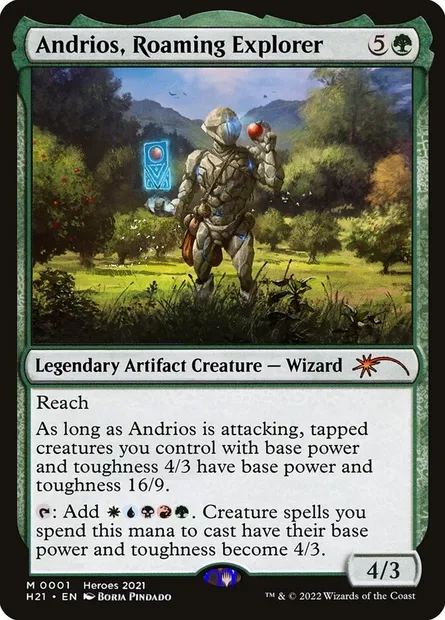 Andrios, Roaming Explorer, carte Magic PH21 1 — extension 2021 Heroes of the Realm