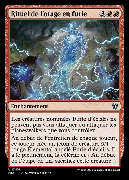 Rituel de l'orage en furie, carte Magic MKC 159 — extension Murders at Karlov Manor Commander