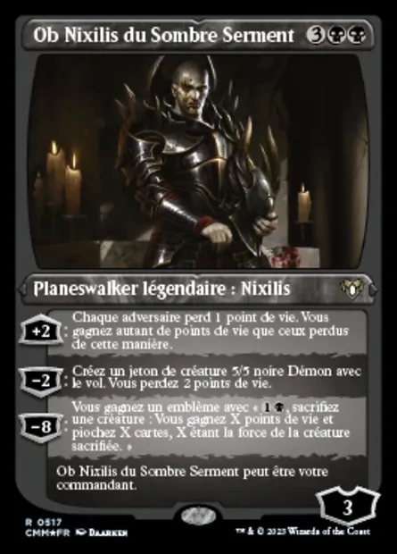 Ob Nixilis du Sombre Serment, carte Magic CMM 517 — extension Commander Masters
