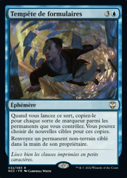 Tempête de formulaires, carte Magic NCC 32 — extension New Capenna Commander