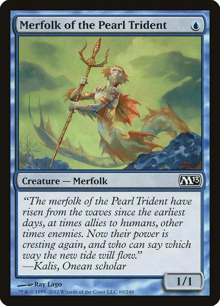 Merfolk of the Pearl Trident, Magic card M13 60 — Magic 2013 set