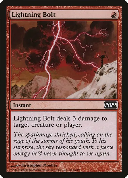 Lightning Bolt, Magic card P09 146 — Magic Player Rewards 2009 set