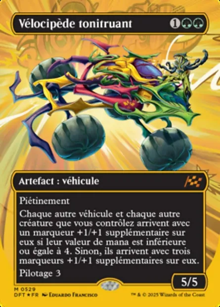 Vélocipède tonitruant, carte Magic DFT 529 — extension Aetherdrift