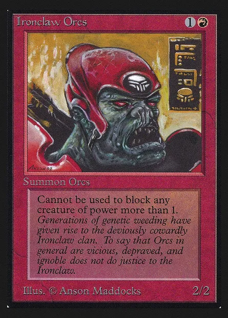 Ironclaw Orcs, Magic card CEI 160 — Intl. Collectors' Edition set