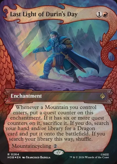 Dernières lueurs du Jour de Durin, carte Magic HOB 264 — extension The Hobbit