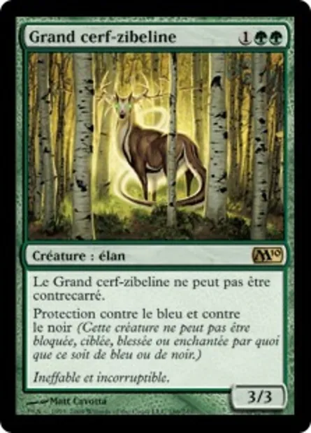 Grand cerf-zibeline, carte Magic M10 186 — extension Magic 2010