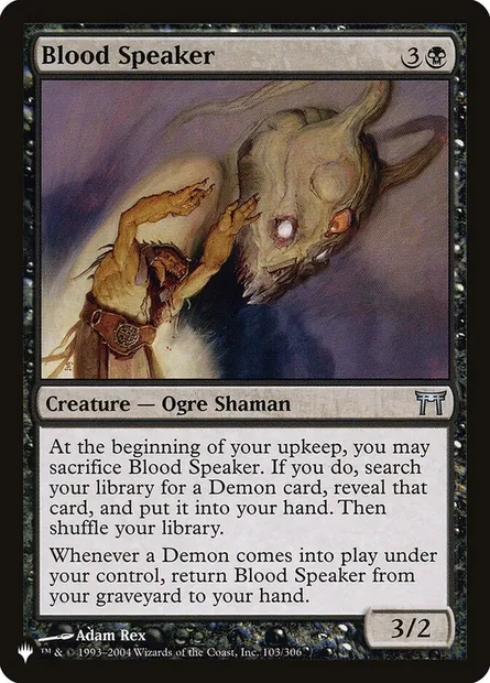 Blood Speaker, Magic card PLST CHK-103 — The List set