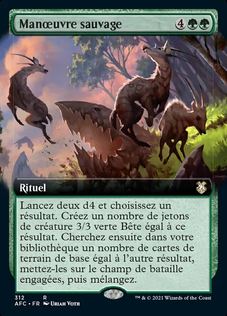 Manœuvre sauvage, carte Magic AFC 312 — extension Forgotten Realms Commander