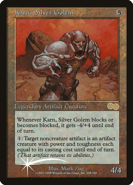 Karn, Silver Golem, Magic card PAL99 8 — Arena League 1999 set