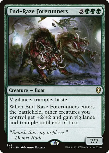 End-Raze Forerunners, Magic card CLB 822 — Commander Legends: Battle for Baldur's Gate set