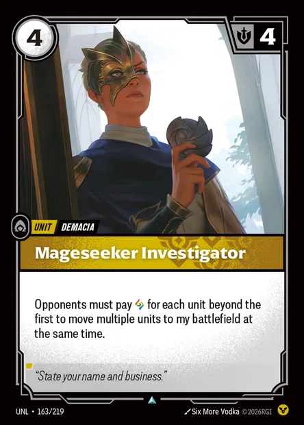 Mageseeker Investigator, carte Riftbound UNL 163 — extension Unleashed