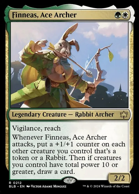 Finneas, Ace Archer, Magic card BLB 212 — Bloomburrow set
