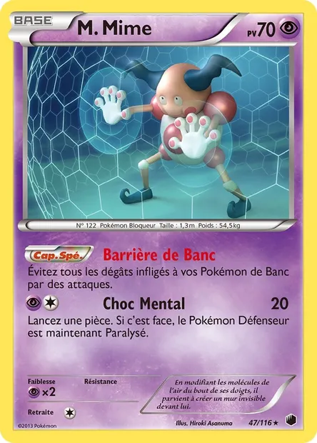 M. Mime, carte Pokémon PLF 47 — extension Glaciation Plasma