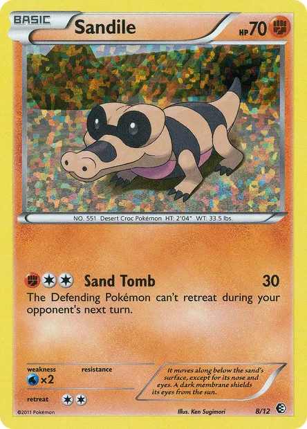 Sandile, Pokémon card MCD11 8 — McDonald's Collection 2011 set