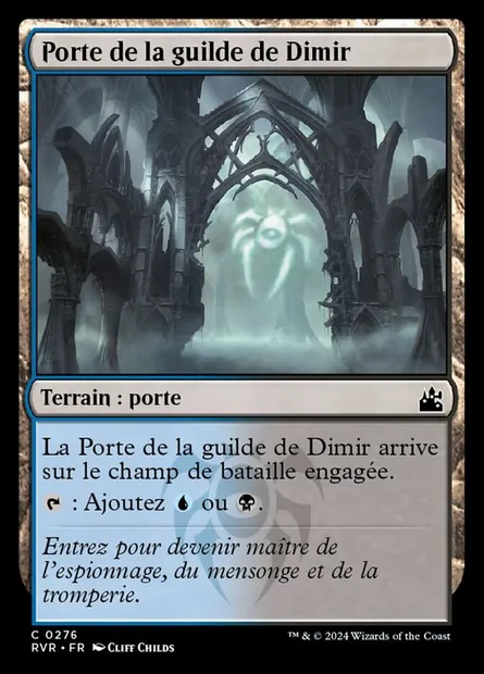 Porte de la guilde de Dimir, carte Magic RVR 276 — extension Ravnica Remastered