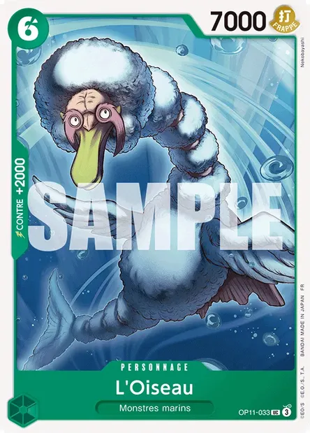 L'Oiseau, carte One Piece OP11-033 — extension DES POINGS VIFS COMME L'ÉCLAIR