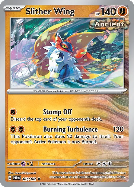 Slither Wing, Pokémon card PAR 107 — Paradox Rift set