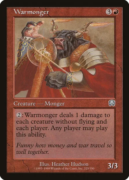 Warmonger, Magic card MMQ 225 — Mercadian Masques set