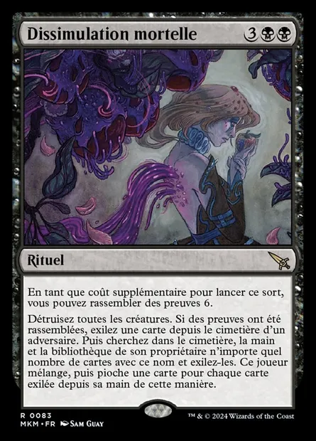Dissimulation mortelle, carte Magic MKM 83 — extension Murders at Karlov Manor