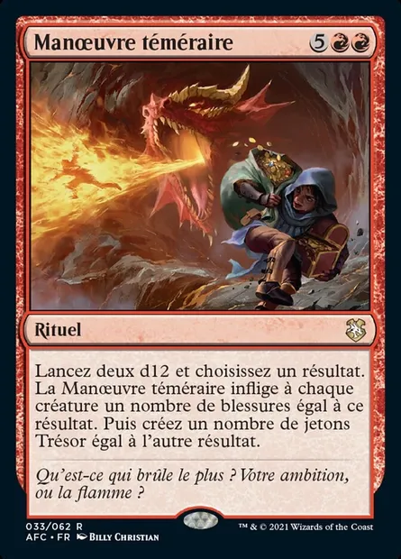 Manœuvre téméraire, carte Magic AFC 33 — extension Forgotten Realms Commander