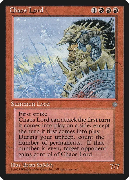 Chaos Lord, Magic card ICE 178 — Ice Age set